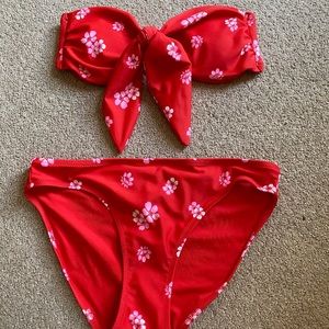 Brand new bandeau bikini set with tags and liner